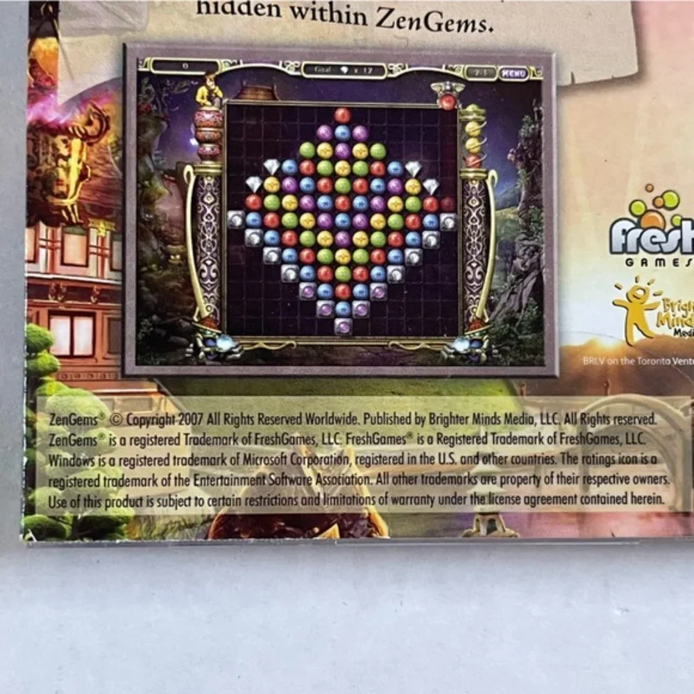 Zen Gems Discover Mystery Hidden WIthin Mystical Zen Gems PC DVD ROM Teen ESRB